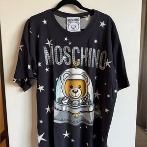Moschino Black T-Shirt with Bear Design